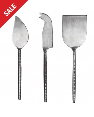 Set de 3 cutite pentru branza, otel inoxidabil, Hammered - SIMONA'S COOKSHOP